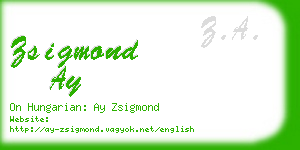 zsigmond ay business card